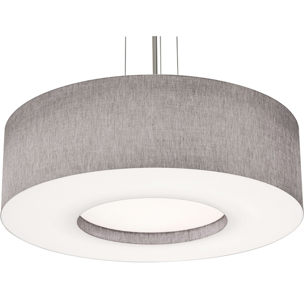 Afx Montclair 30in. LED Pendant, Satin Nickel Finish, Grey Shade MCP3044L5AJUDSN-GY - main